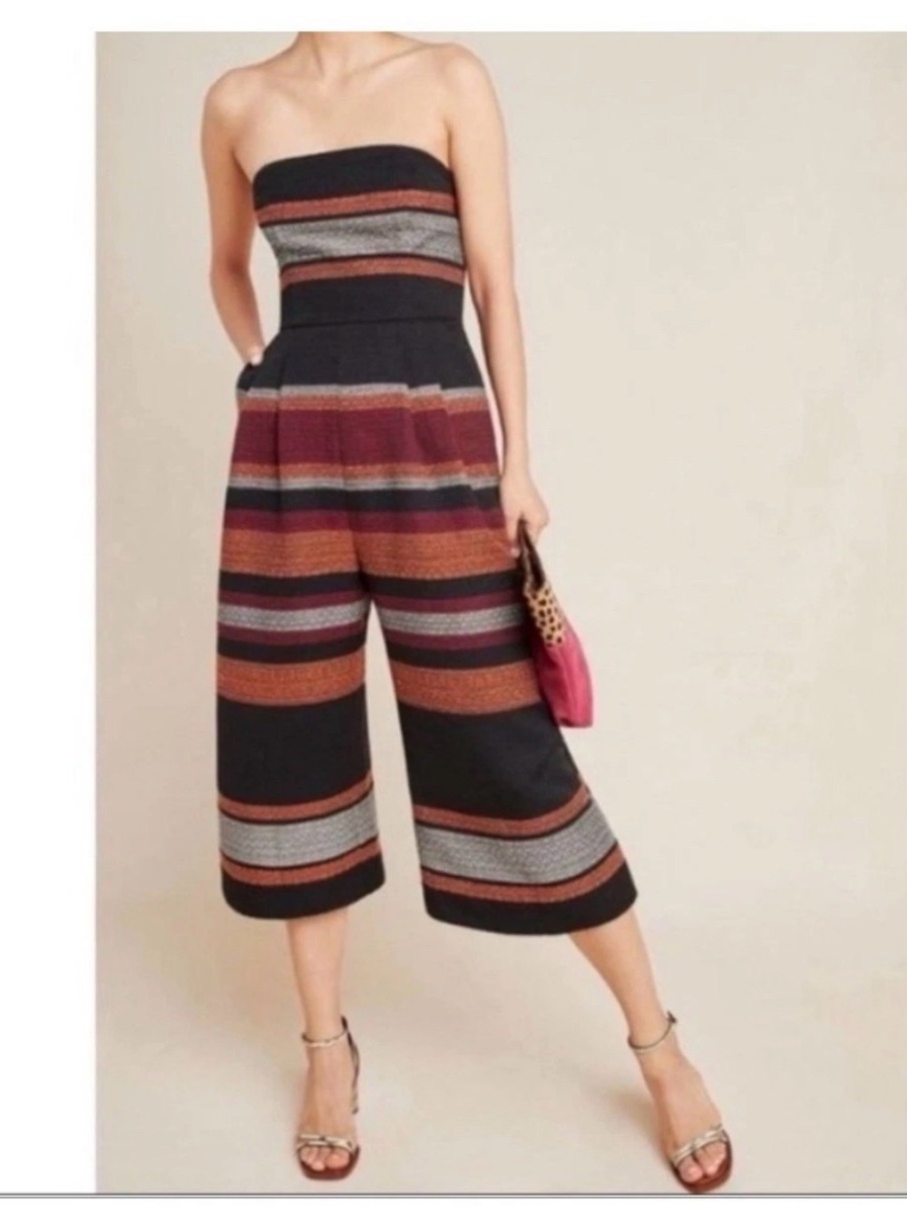 Anthropologie Corey Lynn Calter Nina Cropped Jumpsuit Sz 6